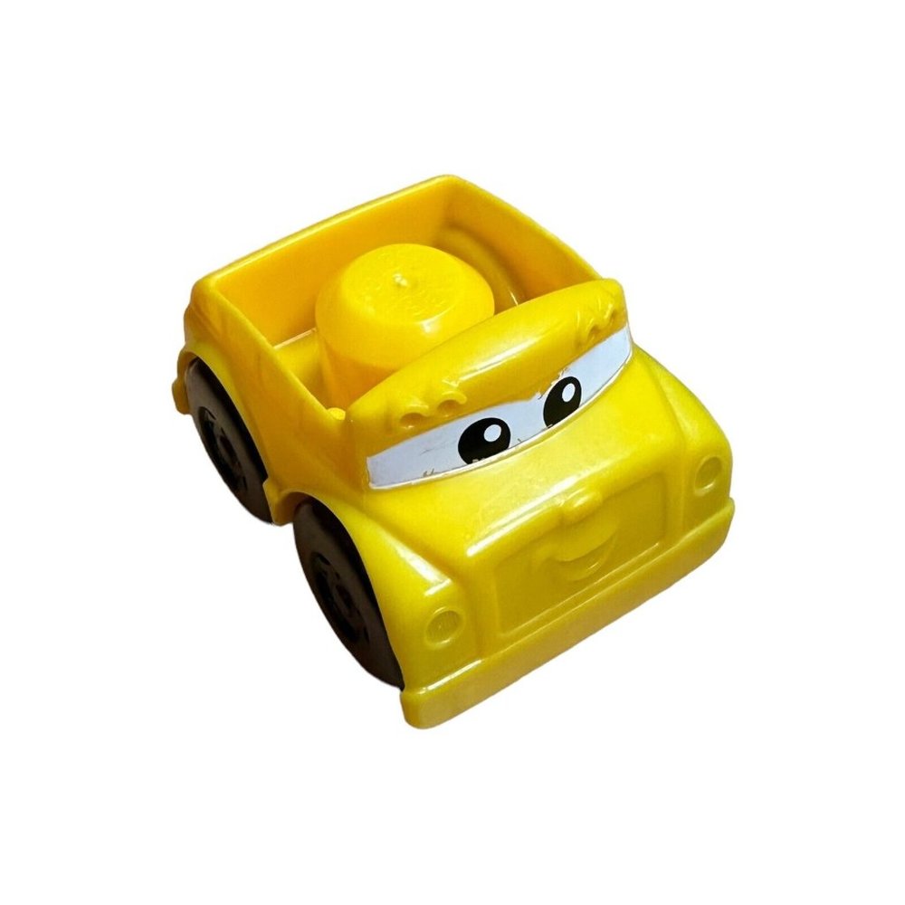 Mega Bloks Yellow Car Vehicle w/ Face Builder Blocks Truck Replacement Only